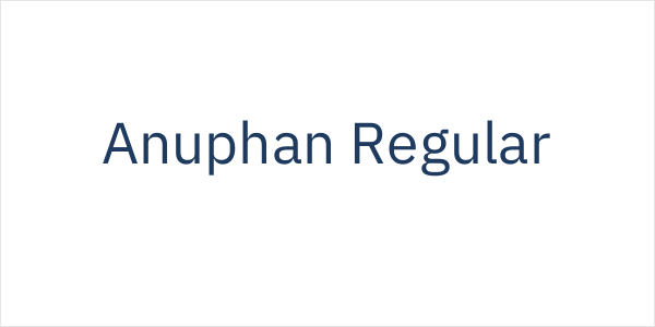 Anuphan Regular Logo