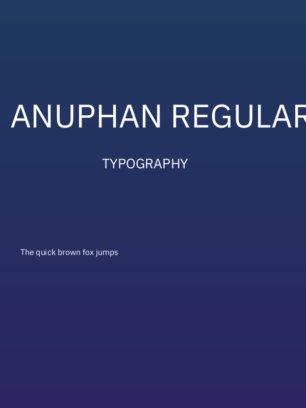 Anuphan Regular Poster