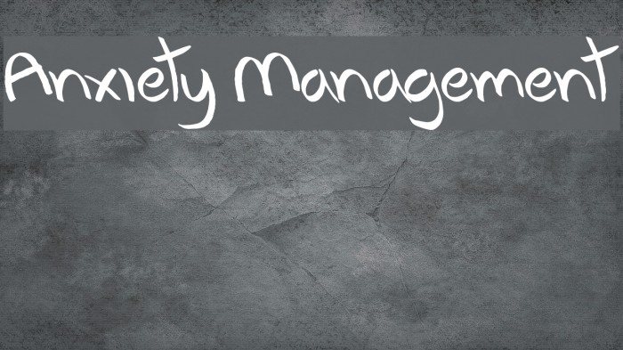 Anxiety Management Font examples