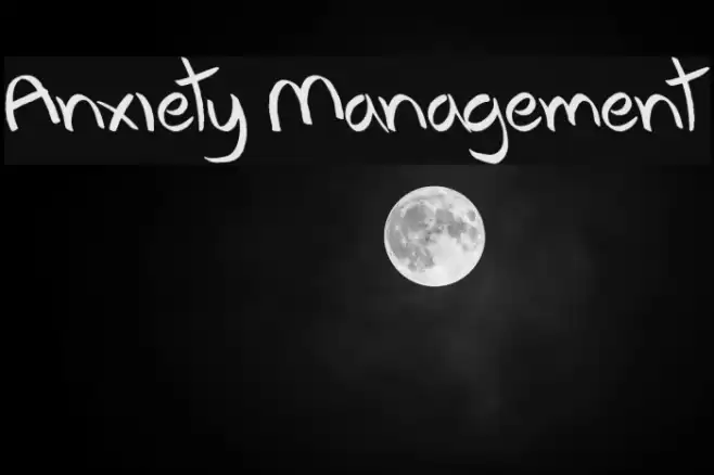 Anxiety Management Font examples