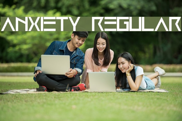 Anxiety Regular Font examples