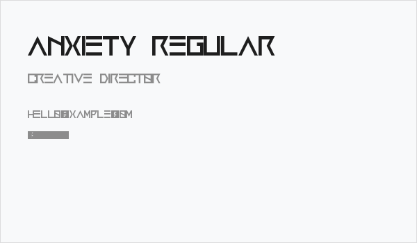 Anxiety Regular Business Card