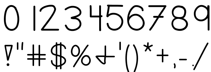 Any Average Day Font OTHER CHARS
