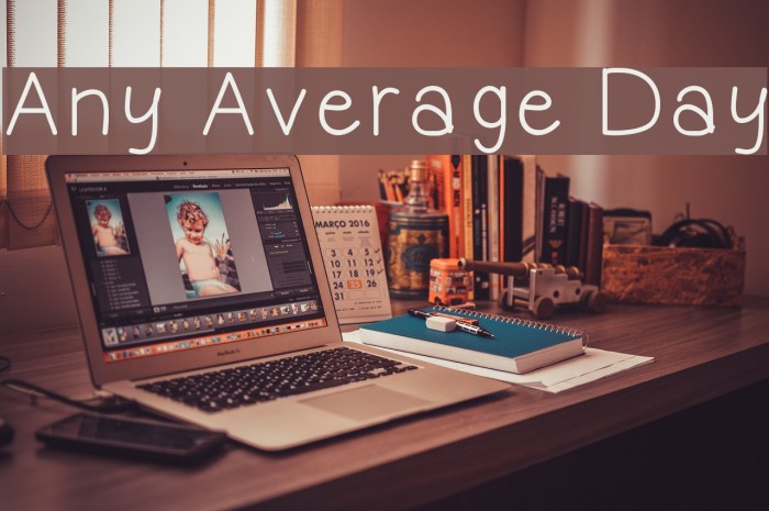 Any Average Day Font examples
