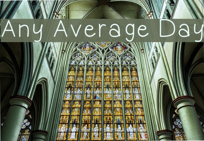 Any Average Day Font examples