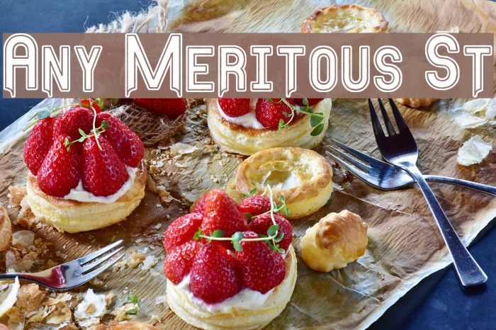 Any Meritous St Font examples