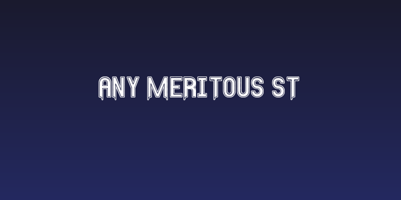 Any Meritous St Social Header