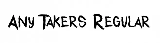 Any Takers Regular  Frei Schriftart Herunterladen