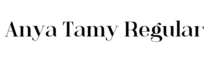 Anya Tamy Regular  フリーフォントのダウンロード