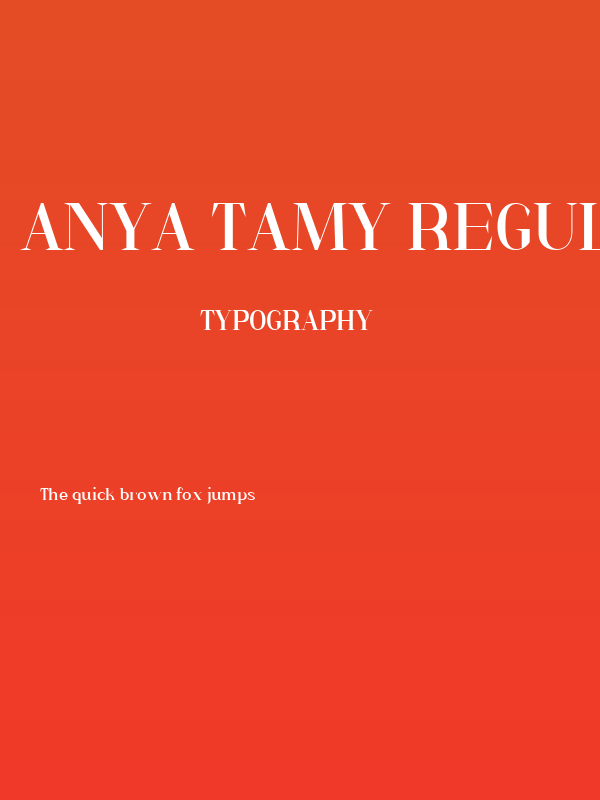 Anya Tamy Regular Poster