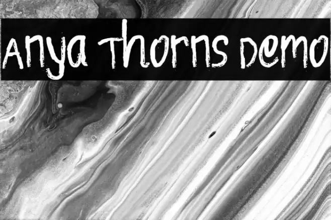 Anya Thorns Demo Font examples