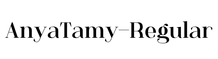 AnyaTamy-Regular  Frei Schriftart Herunterladen