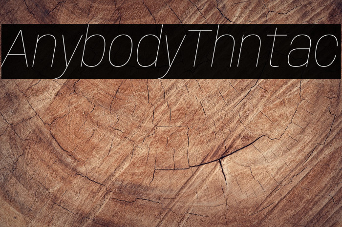 Anybody Thin Italic Example 3