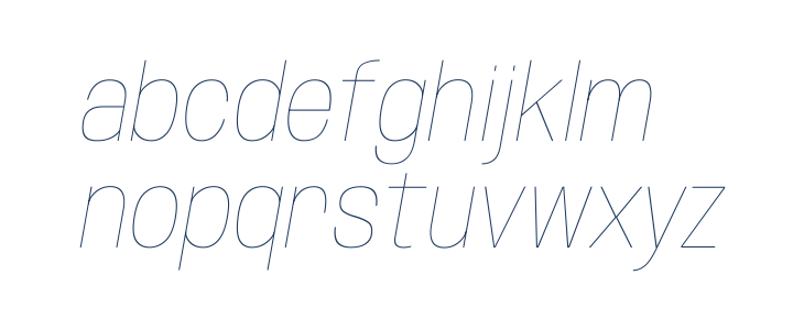 Anybody Thin Italic Lowercase