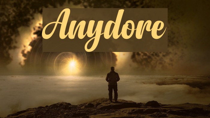 Anydore Font examples