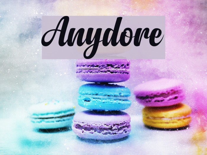 Anydore Font examples