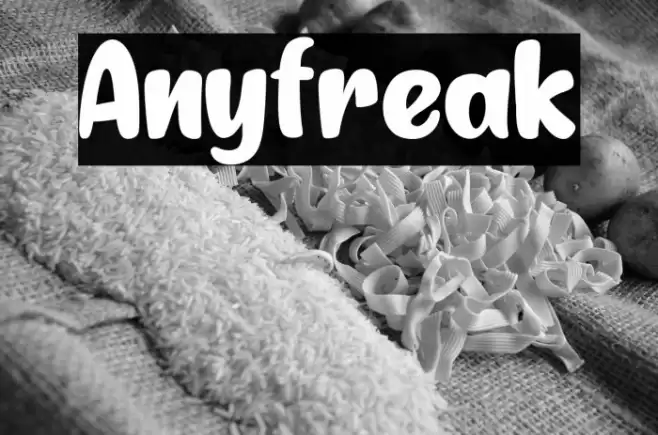 Anyfreak Font examples