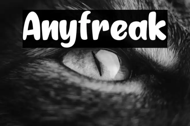 Anyfreak Font examples