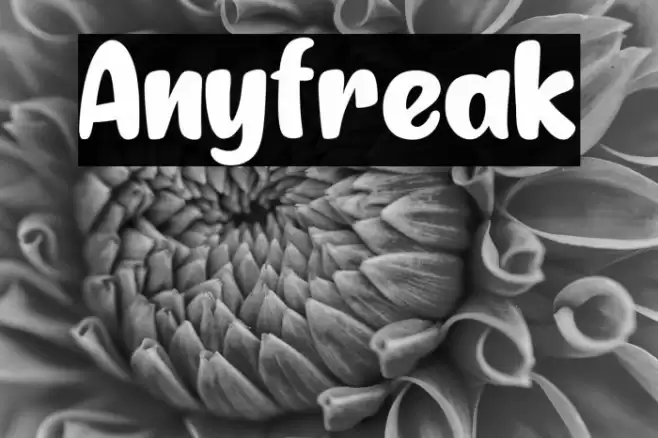 Anyfreak Font examples