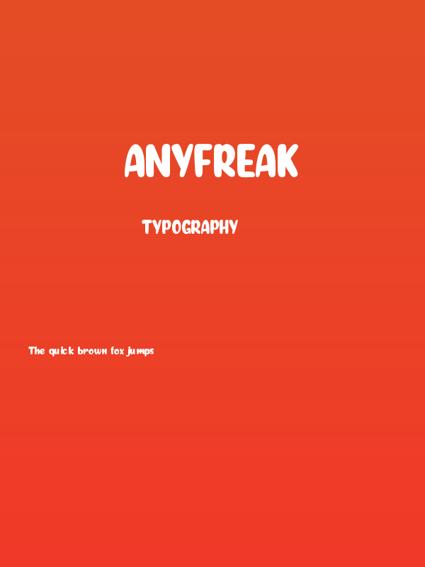 Anyfreak Poster