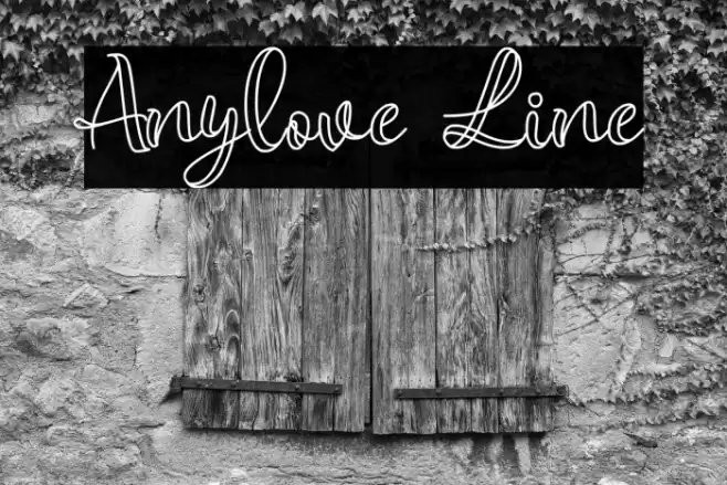 Anylove Line Font examples