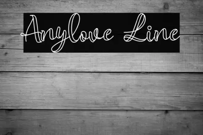 Anylove Line Font examples