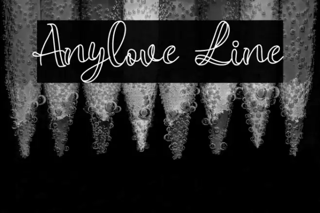 Anylove Line Font examples