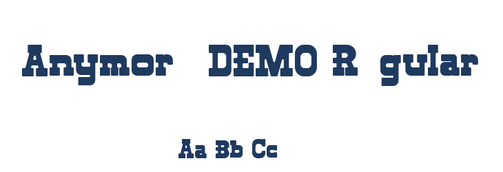 Anymore DEMO Regular Font Preview