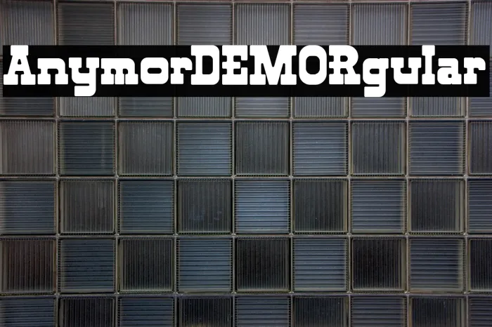 Anymore DEMO Regular Example 3