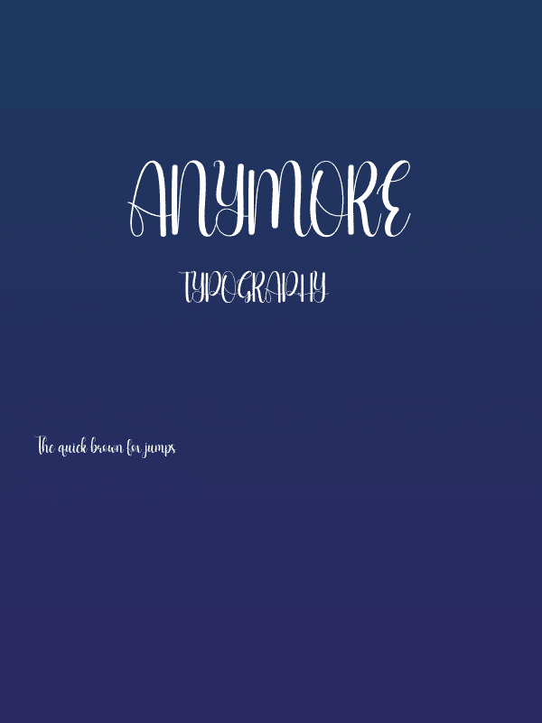 Anymore Poster