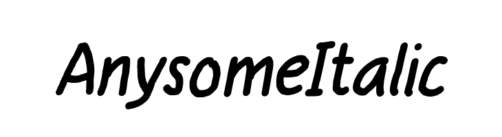 Anysome Italic Font