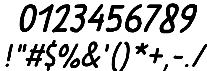 Anysome Italic Font OTHER CHARS