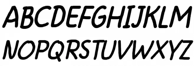 Anysome Italic 字体 大写