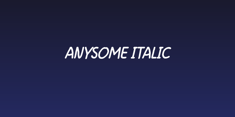 Anysome Italic Social Header