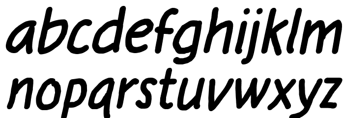 Anysome Italic Font LOWERCASE