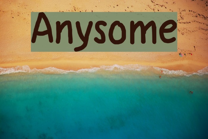Anysome Font examples