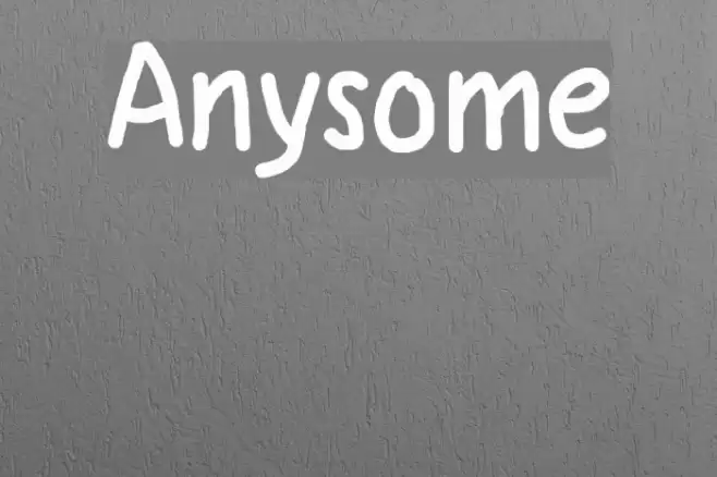 Anysome Font examples