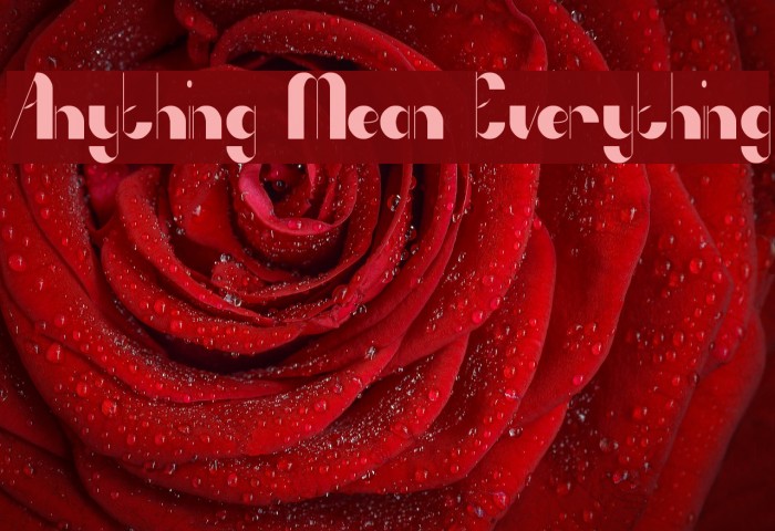 Anything Mean Everything Font examples