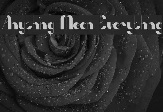Anything Mean Everything Font examples