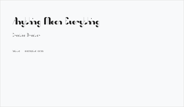 Anything Mean Everything Business Card