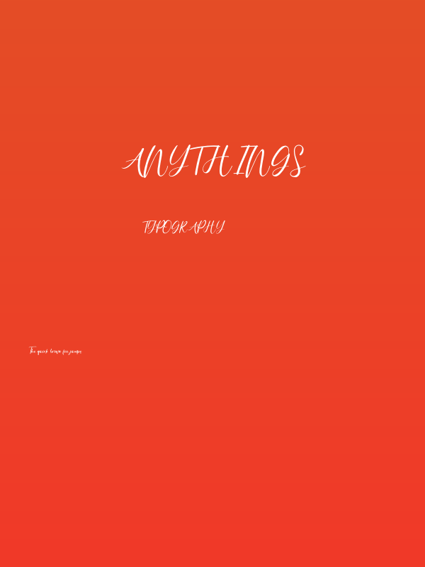 Anythings Poster