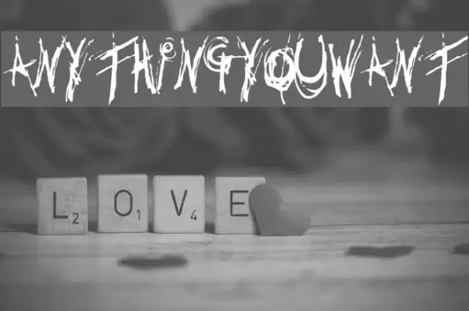 Anythingyouwant Font examples