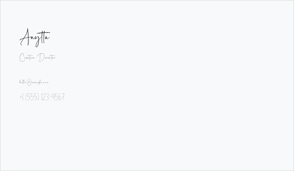 Anytta Business Card