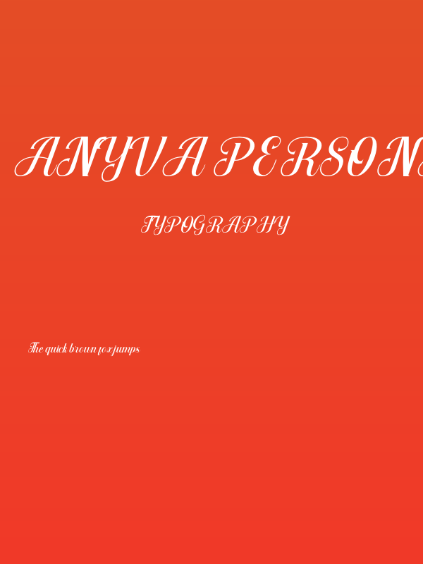 Anyva Personal Use Poster