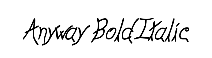 Anyway BoldItalic फ़ॉन्ट