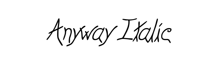 Anyway Italic Font