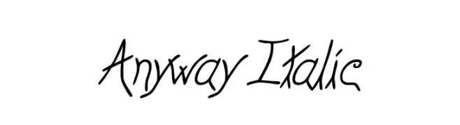 Anyway Italic  baixar fontes gratis