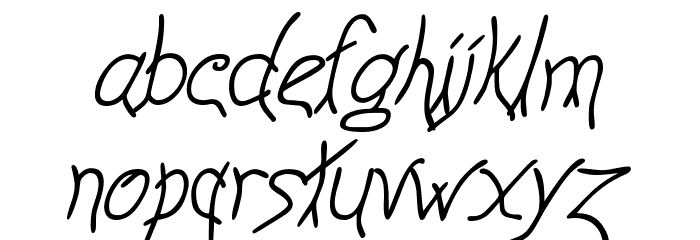 Anyway Italic Font LOWERCASE