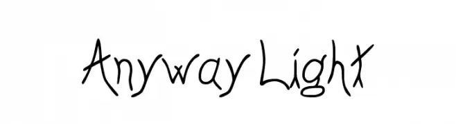 Anyway Light  font caratteri gratis