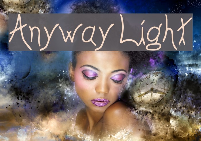 Anyway Light Font examples
